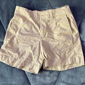 2 pairs of tan/crème colored shorts